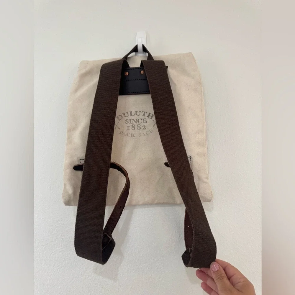 Duluth‎ Pack Monarch Canvas Backpack w/ Leather Accents Vintage
